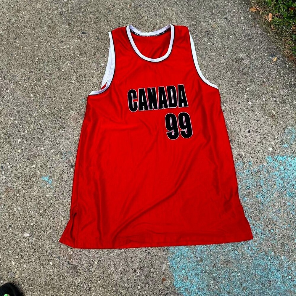 Vintage S&B Athletics Canada 99 red and black jersey